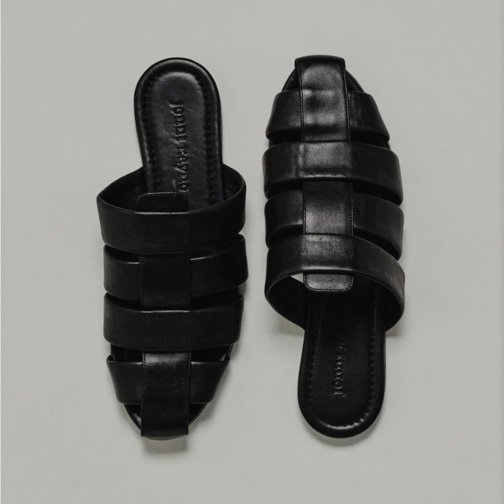 Jenni Kayne Leather Camilla Mule in Black